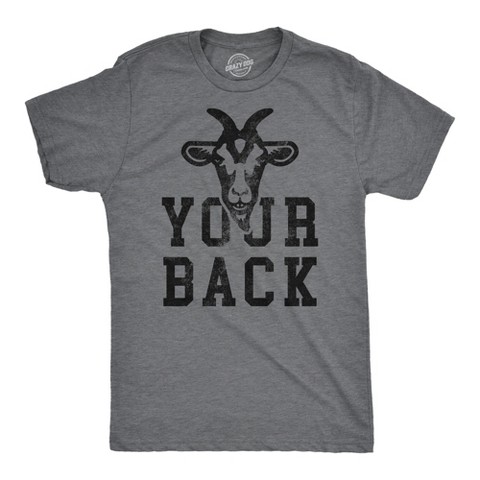 Мужские футболки Crazy Dog T-Shirts, Inc. Mens Funny T Shirts Goat Your Back Sarcastic Graphic Novelty Tee for Men - Crazy Dog Men's T Shirt for Animal Lovers Dark Grey XL