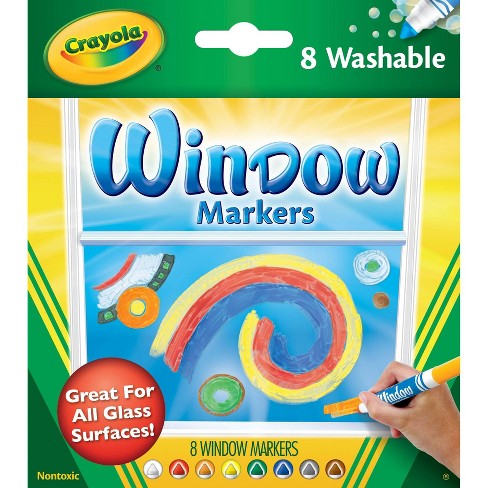 Window Marker - Blue (Temporary Paint for Car or Home Windows - Washes Off  with Water)
