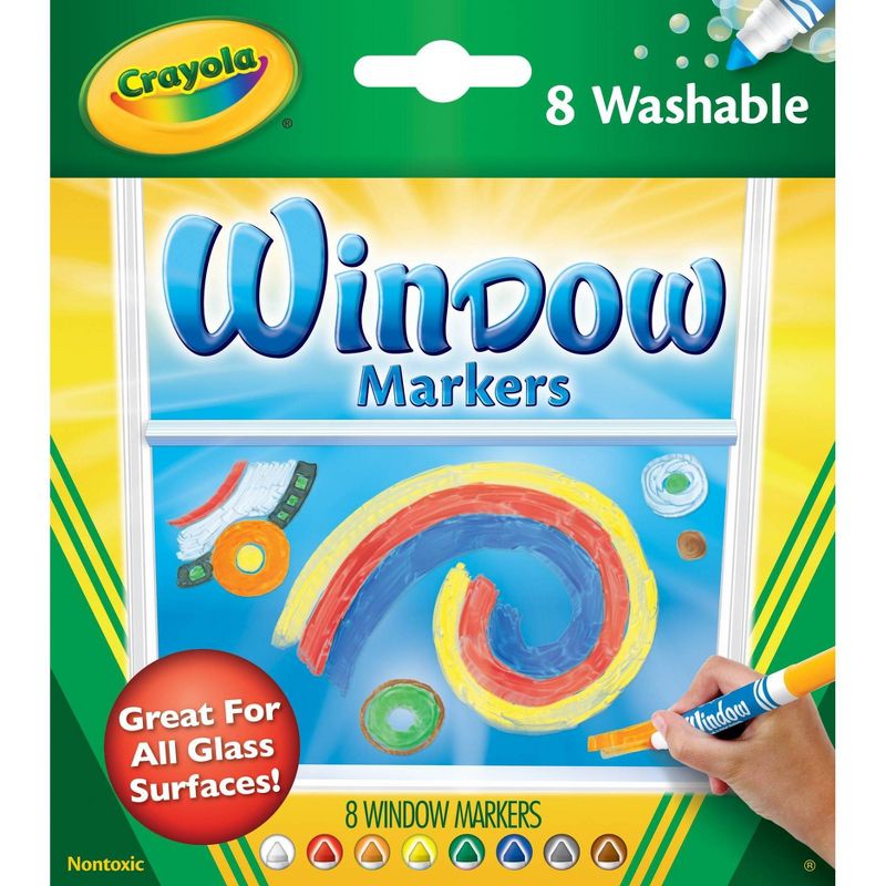 Crayola 8ct Washable Window Markers, 1 of 6