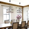 Bella Depot 20" Farmhouse Wood Cage Chandelier Distressed White Kitchen Island Pendant Light with Adjustable Metal Chain - 2 of 4