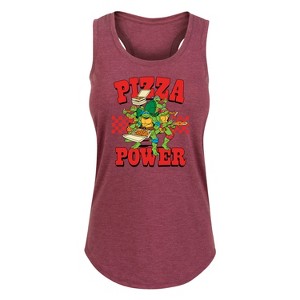 Women's - Teenage Mutant Ninja Turtles - Pizza Power Graphic Racerback Tank - 1 of 4