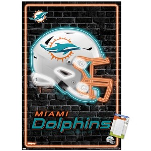 Trends International NFL Miami Dolphins - Neon Helmet 23 Unframed Wall Poster Prints - 1 of 4