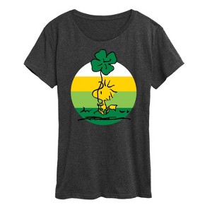 Women's - Peanuts - Woodstock Shamrock Short Sleeve Graphic T-Shirt - 1 of 4