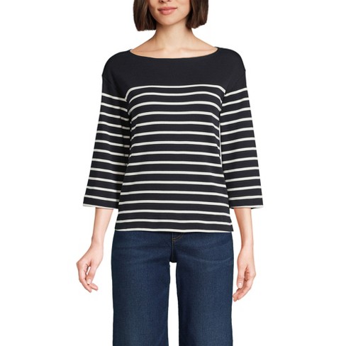 Lands' End Women's 3/4 Bell Sleeve Supima T-shirt - image 1 of 4