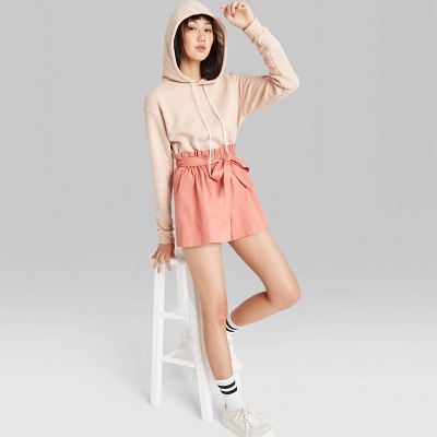 high waisted shorts paper bag