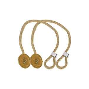 Unique Bargains Ferris Wheel Retractable Buckle Rope Curtain Tie Polyester Plastic 2 Pcs - 1 of 4