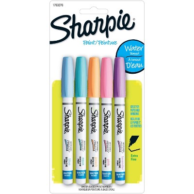 Sharpie 5pk Water-Based Paint Makers Extra Fine Tip Pastel Colors