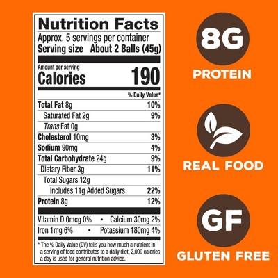 simplyFUEL Cinnamon Roll Whey Protein Balls - 8g Protein - 8oz
