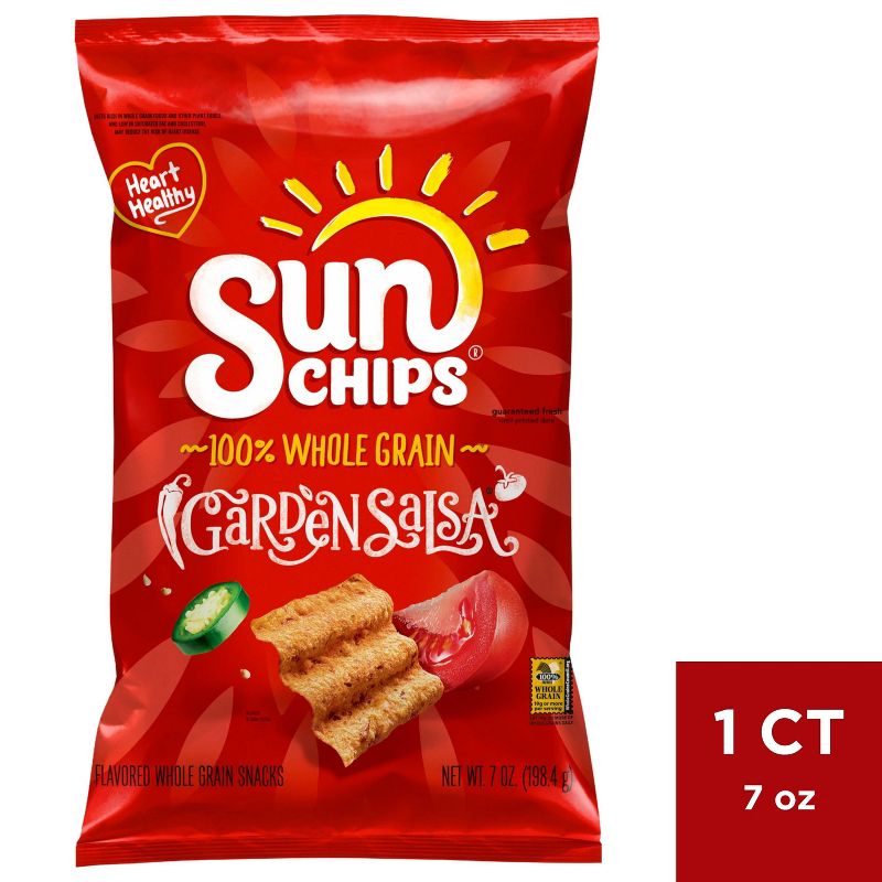 SunChips Garden Salsa Flavored Wholegrain Snacks - 7oz, 1 of 7