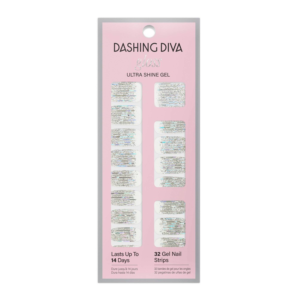 Photos - Manicure Cosmetics Dashing Diva Gloss Nail Art - Going Platinum - 32ct