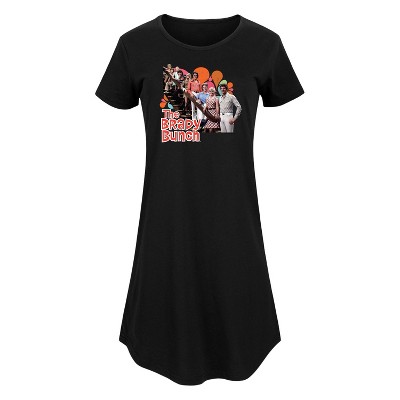 Women's - The Brady Bunch - Family Photo Graphic T-shirt Dress