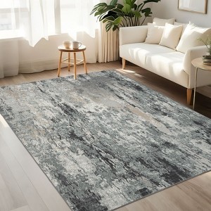 Area Rug Washable Rug Soft Abstract Non-Slip Area Rugs for Living Room, Bedroom, Dining Room, Home Office - 1 of 4