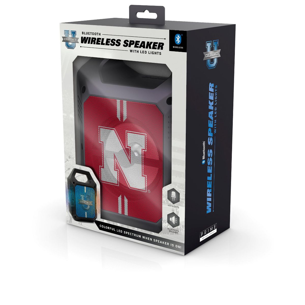 SOAR Collegiate ShockBox XL LED Wireless Bluetooth Speaker- Nebraska Cornhuskers - thumbnail 2