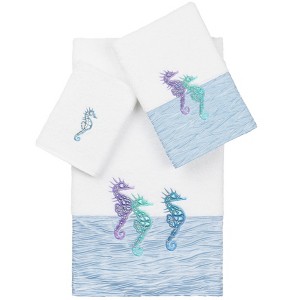Linum Home Textiles 100% Turkish Cotton SOFIA Embellished Towel Set - 1 of 4