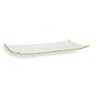 Classic Touch Glass Oblong Tray with Gold Edge - 14"L x 7"W - 2 of 3