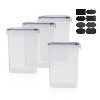 Lexi Home 2-Liter Plastic Food Storage Canister Set of 8 with DIY Labels - 2 of 4