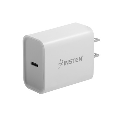 Insten Portable 18W USB Type C Quick Fast Wall Charger Compatible with iPhone 12/12 Pro Max/Mini/SE/11/Xs/XR, iPad Air, Samsung Phones, White