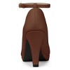 Allegra K Women's Back to College Round Toe Stiletto Heel Ankle Strap Pumps - 3 of 4