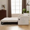 3-in-1 Convertible Sofa Bed with Hidden Storage, Tri-Mode Sofa with USB Charging and Cup Holders, Corduroy Sofa with Metal Frame-Coolbibila - 3 of 4