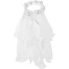 Sparkle and Bash Girl's Flower Headband Veil and Gloves Accessories Set for First Communion, White - 4 of 4