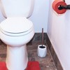 Evideco French Home Goods Elegant Diamond-Shaped Toilet Brush Set - Modern Stoneware Design with Stainless Steel Handle and Replaceable Brush Head - 4 of 4