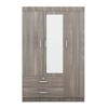 Vynxaria 3-Door Mirror Wardrobe with Shelves in Gray - Stylish and Practical Storage for Contemporary Bedrooms - 4 of 4