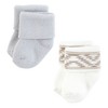 Hudson Baby Cotton Rich Newborn and Terry Socks, Cream - 3 of 4