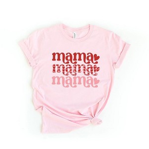 Simply Sage Market Women's Mama Stacked Hearts Short Sleeve Graphic Tee - 1 of 4