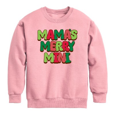 Boys' - Instant Message - Mamas Merry Little Graphic Long Sleeve Fleece Sweatshirt