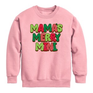 Boys' - Instant Message - Mamas Merry Little Graphic Long Sleeve Fleece Sweatshirt - 1 of 4