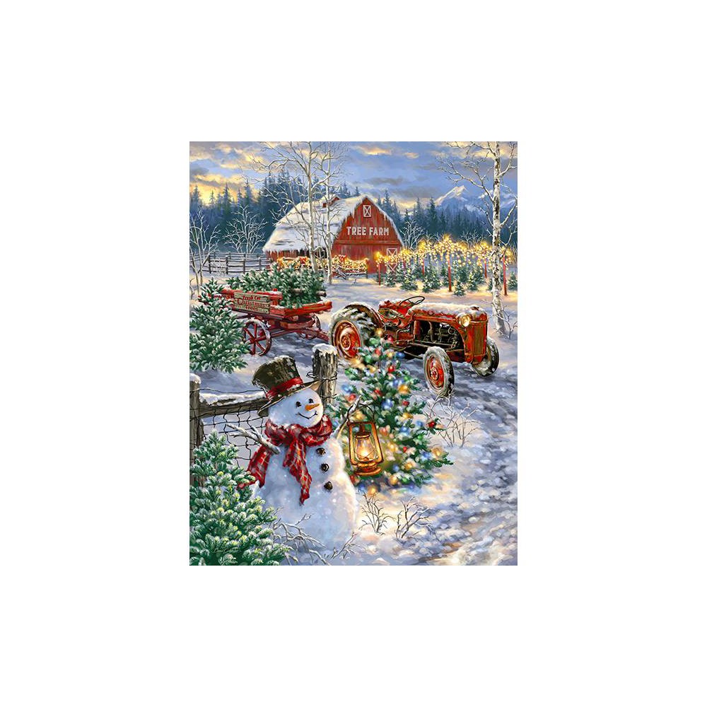 Photos - Jigsaw Puzzle / Mosaic Springbok Christmas Tree Farm Jigsaw Puzzle 500pc 