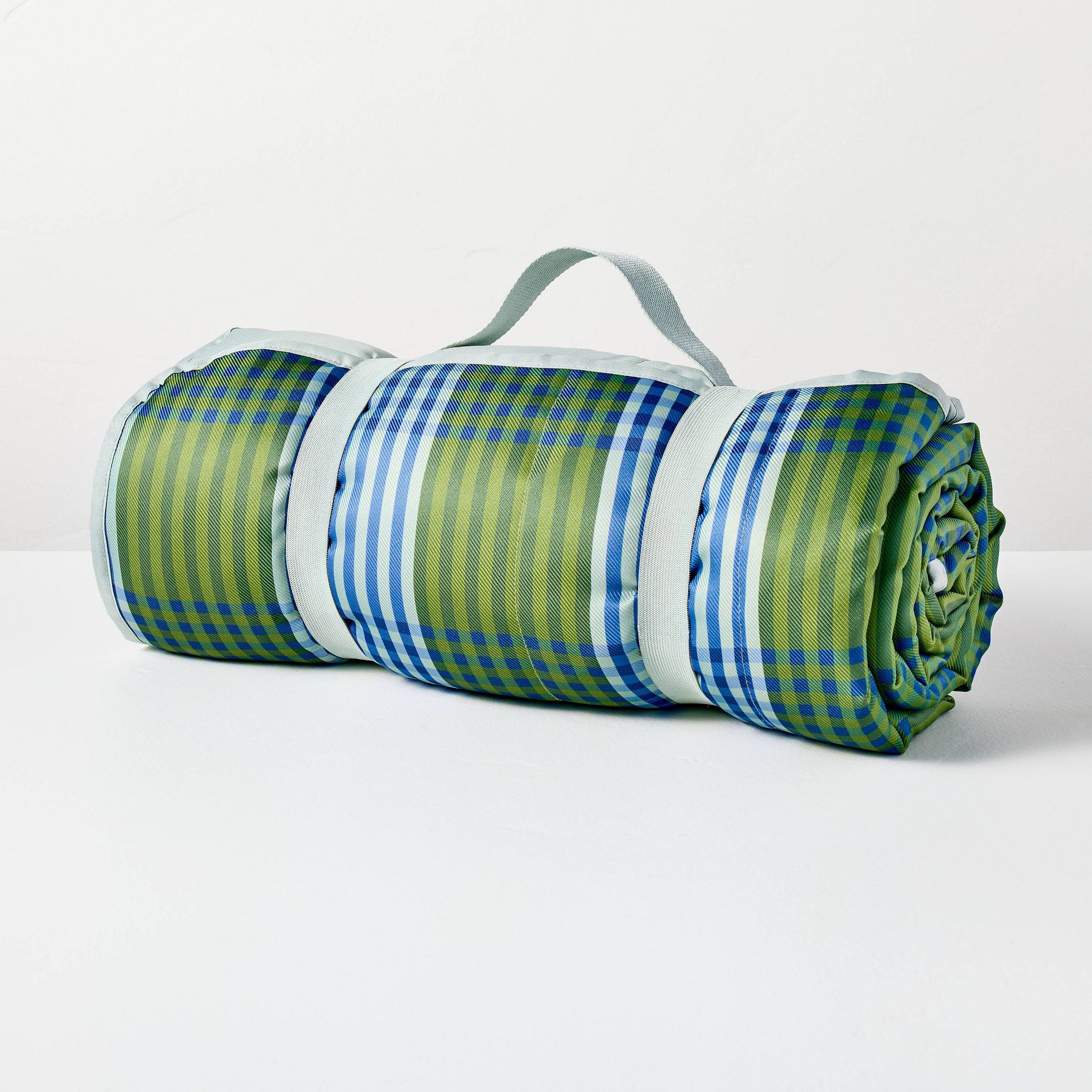 Oversized Picnic Blanket Blue/Green Gingham - Hearth & Hand™ with Magnolia