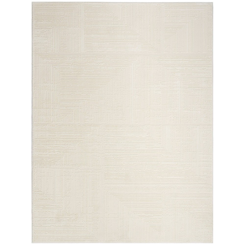 Photos - Doormat Nourison 9'x12' Sustainable Trends Modern Farmhouse Woven Area Rug Ivory 