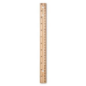 12" Wood Ruler - up&up™: School Measuring Tool, Wooden, 12 Inch Length, Lightweight, No Battery Needed - 1 of 3