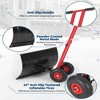 Heavy Duty Snow Shovel with Wheels, 5-Position Angle & Height Adjustable Handle, Sidewalk Yard Snow Plow, Driveway Snow Removal - 3 of 4
