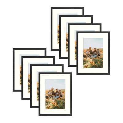 Golden State Art 12x16 MDF Picture Frame for 8x12 Picture -Black or White- Pack of 8