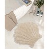 Marilyn Collection Seashell Shape Bath Rug – 100% Cotton, Ultra Plush 2200 GSM, Machine Washable Reversible Bathroom Mat – 25" x 28" Shell - 2 of 4
