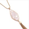 Boho Arrowhead Y-Necklace - Long Acrylic Pendant Statement Jewelry for Women - 3 of 4