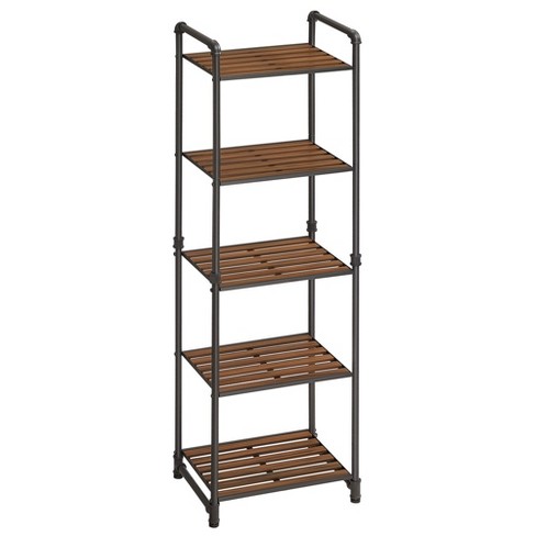 Vasagle 5 Tier Shoe Storage Rack Shoe Organizer Rustic Brown And Black :  Target