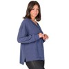 24seven Comfort Apparel Relaxed Fit Ribbed Knit V Neck Sweater Top - 2 of 4