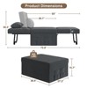 4 in 1 Sleeper Chair, Convertible Sleeper Sofa with Ottoman, Adjustable Backrest - 2 of 4