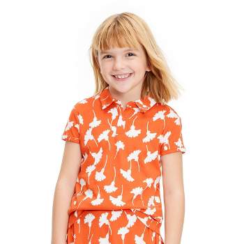 Kids' Collared Short Sleeve Ginkgo Cherry Tomato Shirt - DVF for Target