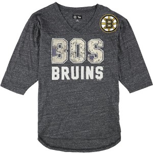 G-III Sports Womens Boston Bruins Embellished T-Shirt, Grey, Medium - 1 of 2