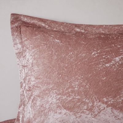 Blush Velvet Twin/Twin XL Duvet Cover Set with Quilted Design
