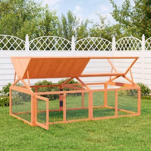 vidaXL Run Box Brown 78.7"x44.3"x29.1" Solid Wood Pine - 1 of 4