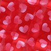 CTM Women's Lightweight Satin Valentine's Bold Heart Print Scarf - 3 of 4