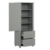 NicBex Tall Freestanding Bathroom Storage Cabinet, Modern 2-Drawer Design with Adjustable Shelf, Space-Saving Vertical Storage - 3 of 4