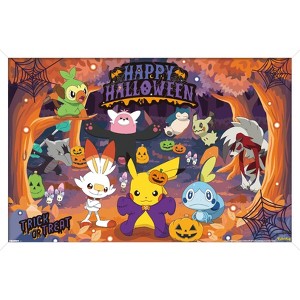 Trends International Pokémon: Halloween Forest - Group Framed Wall Poster Prints - 1 of 4