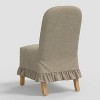 Rounded Back Slipcovered Dining Chair with Ruffle - Threshold™ - 4 of 4