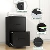 Munora - 2-Drawer Locking Vertical File Cabinet - Heavy Duty for Letter Size Files - Black - 4 of 4